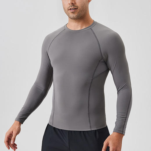 跃牌【欲动春风】男装系列 男紧身压缩速干t恤上衣透气跑步健身长袖41523 商品图0