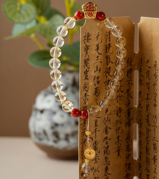 【宫里手串】蛇年第一桶金·黄水晶手串（吊坠款） 商品图0