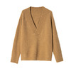西嘉|牦牛绒美丽奴羊毛混纺 慵懒风V领宽松毛衣针织衫上衣女冬季 商品缩略图4