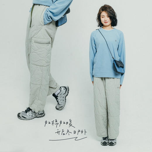 【品牌特惠】ACMEITEM爱棵米 户外亲子夹棉长裤防泼0水保暖可调节加棉裤子男女GAF3020332G/GAF3020891G 商品图3