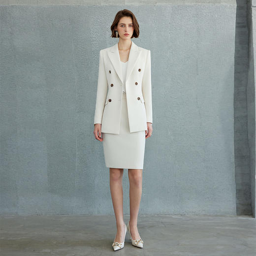 IWY/杏色西装外套春秋职业气质工装米色西服套装总裁通勤正装CS1855 商品图4