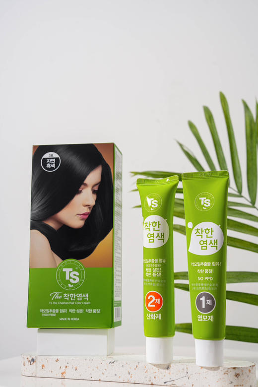 【限时抢购】韩国TS帝叶斯天然温和植物染发剂自然无异味染发膏089A125044 商品图4