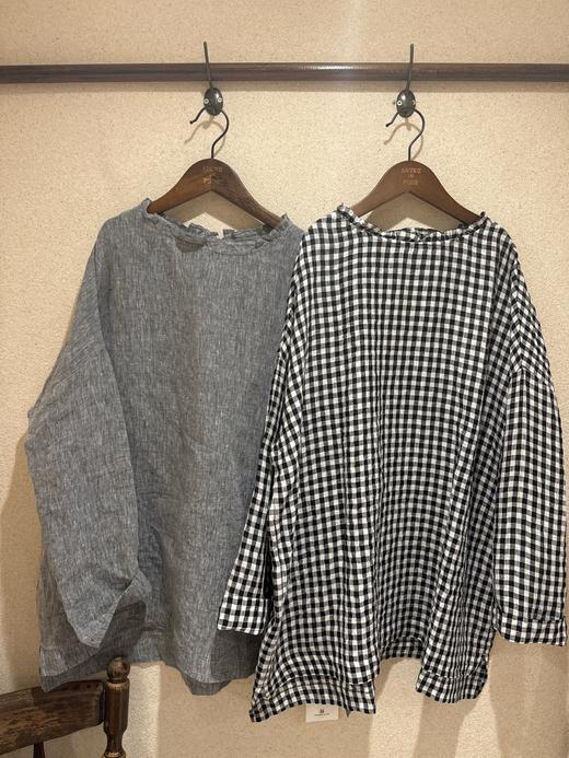 LABORATORY 亚麻碎花领衬衫上衣 商品图14