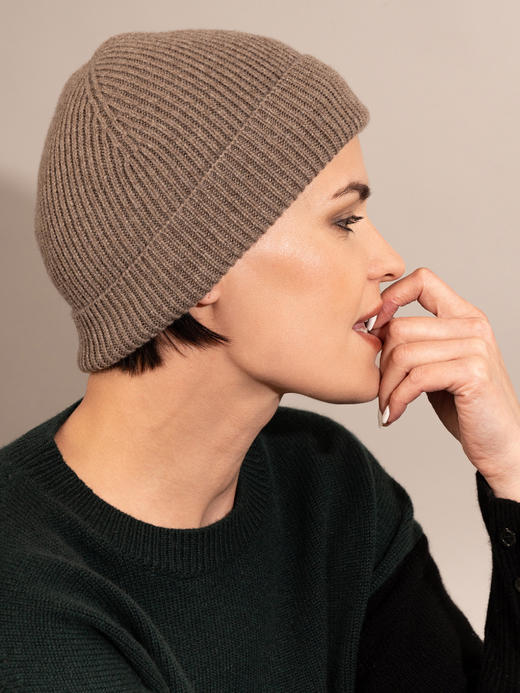 Puree｜#1959 羊绒针织冷帽 [ 灰 / 白 / 棕 / 绿 / 蓝 / 玫  ] 商品图5