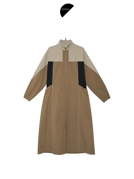 半圆/D24303456/三拼色长款运动风衣 商品图3