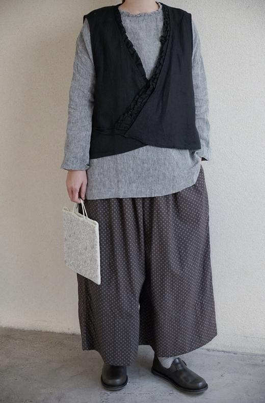 LABORATORY 亚麻碎花领衬衫上衣 商品图10