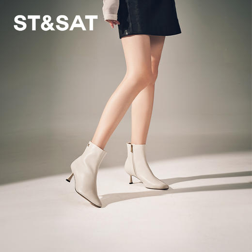 星期六气质尖头优雅细跟时装短靴SSC4116377 商品图4
