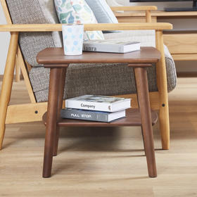 【家具】边桌 贝塔 50 中棕色（需自行安装）