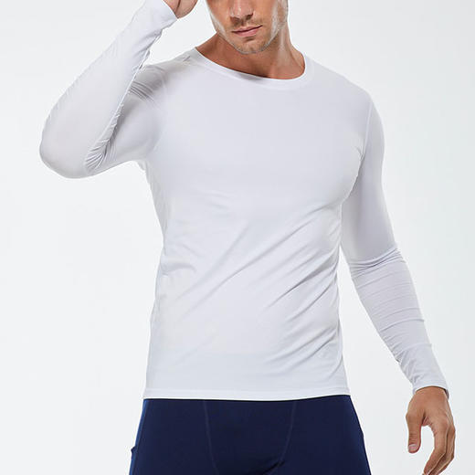 跃牌【欲动春风】男装系列 健身运动跑步紧身T恤弹力排汗速干长袖衫衣服4002 商品图2