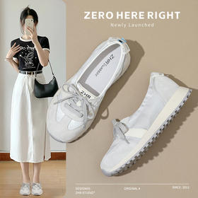 ZHR则则女鞋透气显高德训鞋2024秋季新款休闲时尚百搭单鞋运动鞋