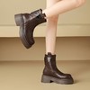 ZHR厚底短靴女2024秋冬新款英伦风加绒瘦瘦靴轻便马丁靴切尔西靴 商品缩略图7