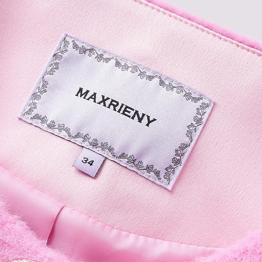 MAXRIENY浪漫芭比粉外套24冬珍珠钉珠刺绣设计名媛气质感MF85JA760L2001 商品图2