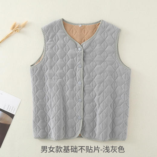 【防寒加绒坎肩，加绒绗棉面料，亲肤舒适，保暖蓄热】秋冬户外保暖背心 男女士马甲 加绒坎肩护背护肩 周中老年防寒加厚背心-QQ 商品图6