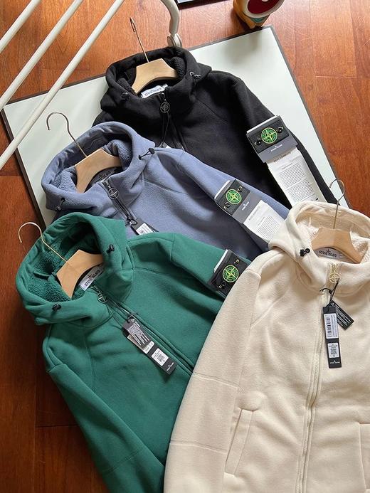 石头岛秋冬加绒加厚摇粒绒连帽外套 商品图1