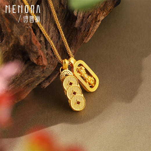 【热卖臻品】金刚杵 芳华系列足金金刚杵项链钻石黄金套链女士礼物MEMORA诗普琳LN527501 商品图3