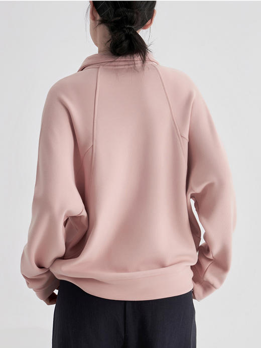 weyo秋冬女羊毛暖绒小立领半拉链卫衣880049 商品图2