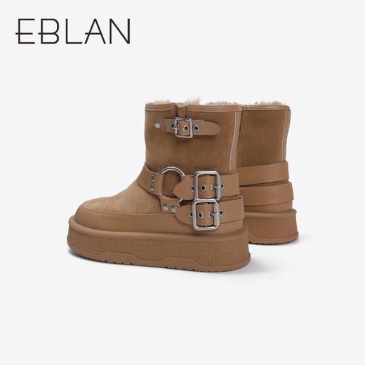 伊伴冬季女靴潮流舒适女鞋加绒棉鞋B24704901 商品图3