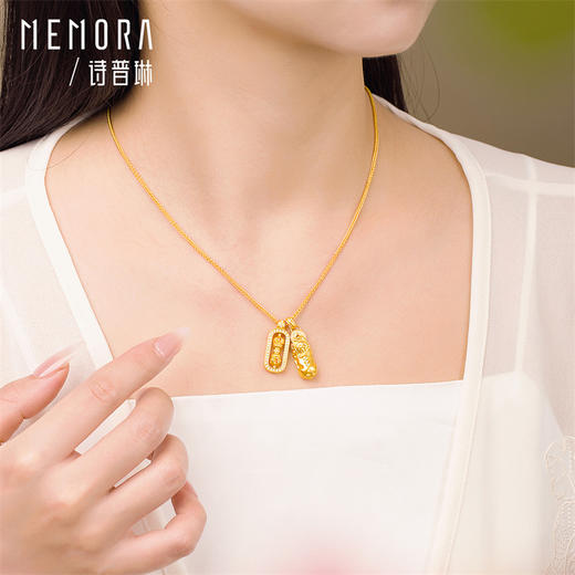 【热卖臻品】金刚杵 芳华系列足金金刚杵项链钻石黄金套链女士礼物MEMORA诗普琳LN527501 商品图1