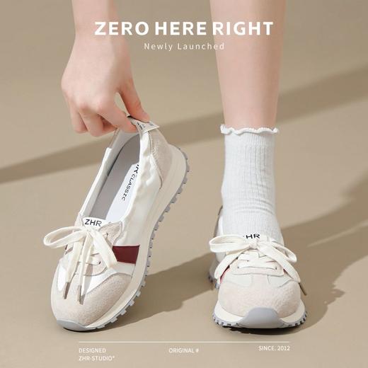 ZHR则则女鞋透气显高德训鞋2024秋季新款休闲时尚百搭单鞋运动鞋 商品图2