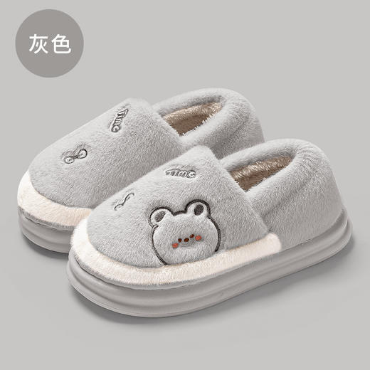 热卖中！春节不打烊【寒冬无！ 一切皆有我】包跟棉拖鞋女冬室内居家保暖拖鞋秋冬厚底防滑家用卡通棉鞋男，软糯毛绒小熊，保暖又可爱。ry 商品图6