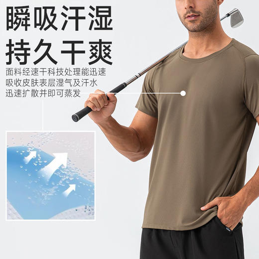 跃牌【欲动春风】男装系列 夏季男士圆领宽松运动T恤户外跑步上衣31226 商品图2