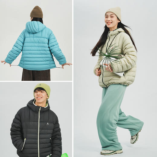 【品牌直发】ACMEITEM爱棵米 户外情侣防泼水连帽羽绒服防钻绒宽松羽绒衣男女GAF3110348G 商品图1