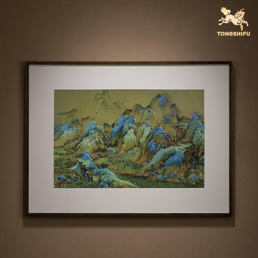 铜师傅 手工錾刻 铜雕画《千里江山 长方形》客厅背景墙装饰挂画 商品图1