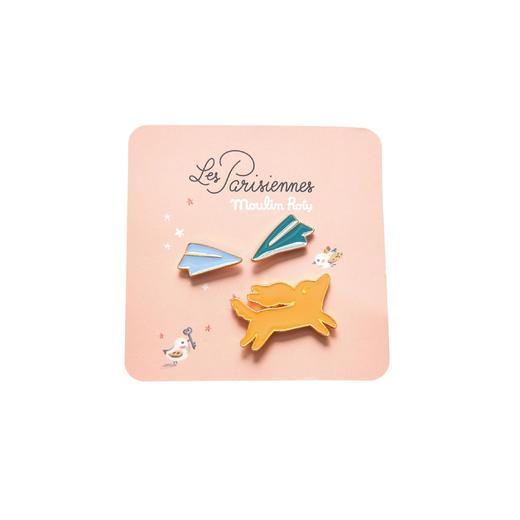 法国 Moulin Roty 巴黎女孩系列 配饰 别针襟针 兔子与纸鸢 -642553 商品图0