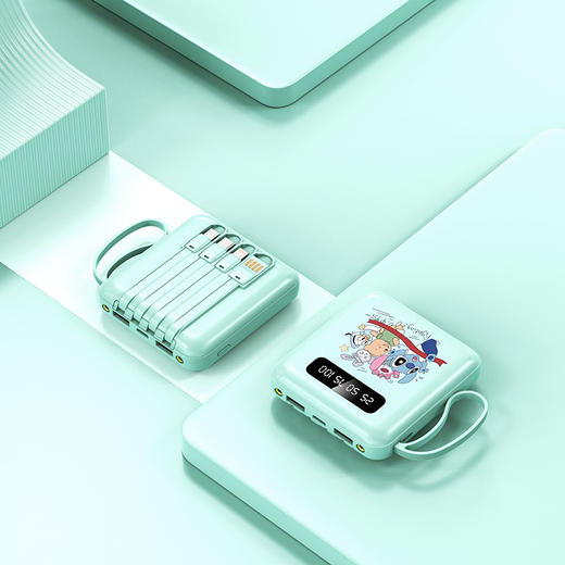 3c认证！【迷你卡通充电宝，可拆自带线】迷你自带线充电宝20000毫安 大容量小巧便携移动电源 时尚搭配 潮流个性 充电无忧-QQ 商品图6