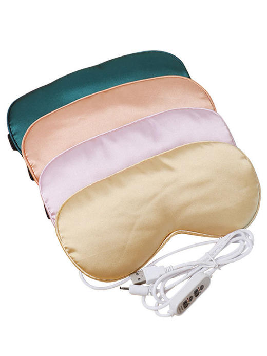 自然醒电加热真丝艾绒眼罩缓解眼疲劳热敷睡眠专用按摩发热加热充电款睡觉BNHA 商品图6