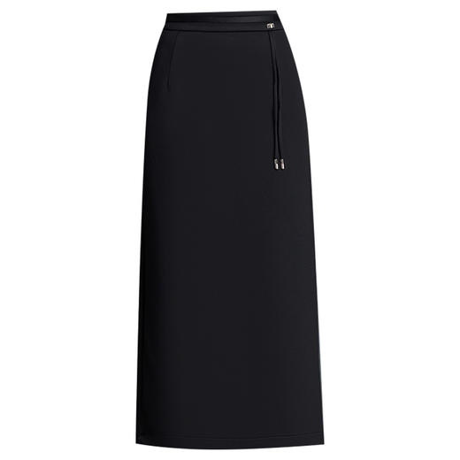 MYX-JY-9985-L简约长款通勤时尚直筒裙2024年冬款高腰开叉一步裙显瘦洋气半身裙 商品图4