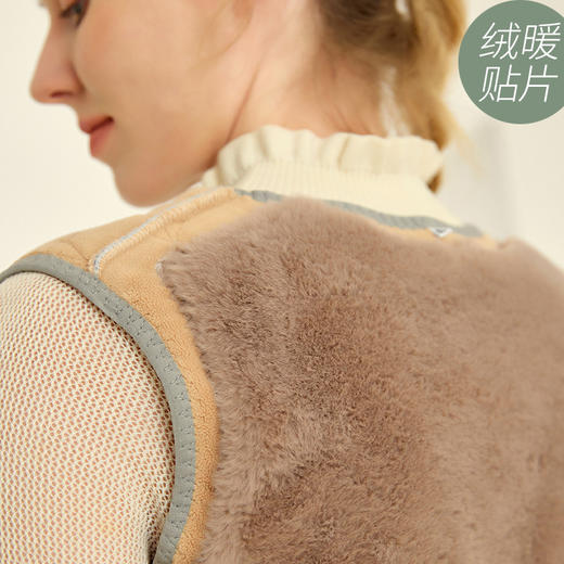 【防寒加绒坎肩，加绒绗棉面料，亲肤舒适，保暖蓄热】秋冬户外保暖背心 男女士马甲 加绒坎肩护背护肩 周中老年防寒加厚背心-QQ 商品图3