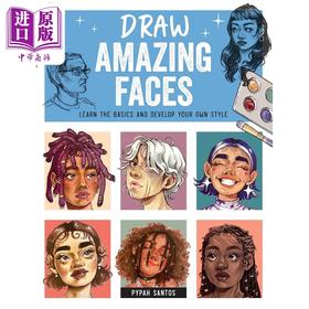 预售 【中商原版】Draw Amazing Faces 进口艺术 绘制令人惊叹的面孔