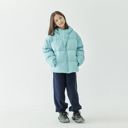 棵初冬季新款女童连帽保暖羽绒服中大童防泼水轻盈蓬松面包服 商品图3