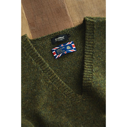 Cicadahood英国进口设得兰羊毛美式军事风V领套头背心 无性别 商品图3