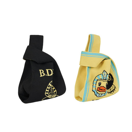 大英博物馆Bastet X B.Duck小黄鸭系列针织手提包 黄色 黑色 商品图4