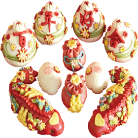 【恩点】百年好合花馍|9斤左右|百年好合 福运连连  提前3天预定【自提】