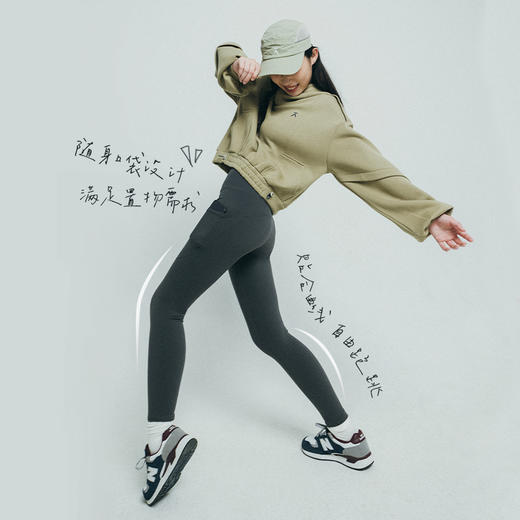 【品牌直发】ACMEITEM爱棵米 户外无负打底裤绒感修身高弹运动口袋九分裤女士GAF2190392E 商品图2