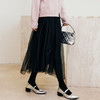 玳莎打揽设计感不规则松紧腰纱裙秋冬新款显瘦小众抽褶半身裙  ED34303 商品缩略图2