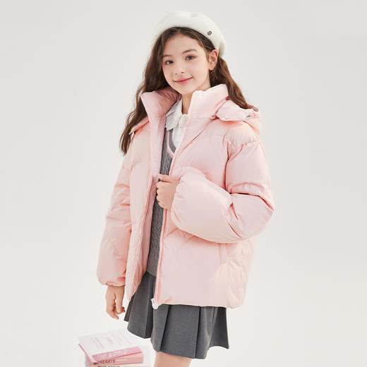 笛莎Deesha青少年女童羽绒服2024冬季新款淑女学院风羽绒服 商品图1