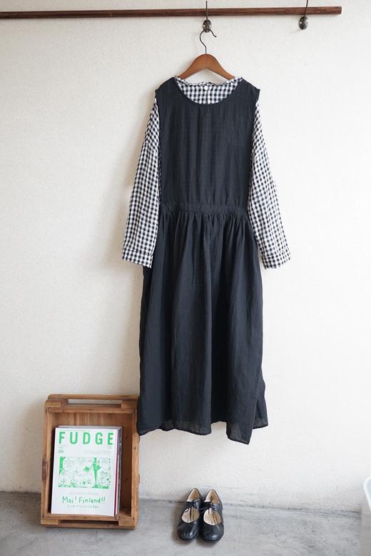 Gauze亚麻绑带罩裙 商品图10