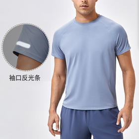 跃牌【欲动春风】男装系列 男士夏季运动短袖反光速干T恤41230