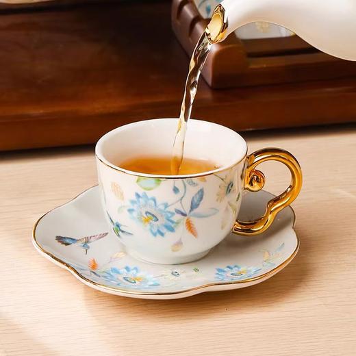 康巴赫生活馆蓝色小花描金茶具套装17件套 商品图1