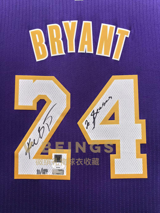 收藏系列 科比 湖人队24号紫金 11/124 亲笔签名球衣 商品图2