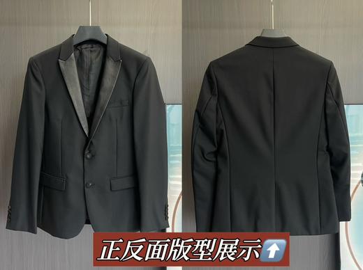 I.M秋季男商务拼接pu皮领休闲西服纯色外套 商品图10