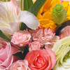 【幸福快乐】精美混搭花束，1支香水百合➕10朵混搭粉玫瑰➕6朵粉色康乃馨➕2支折射蔷薇➕5朵洋桔梗➕新鲜配花配叶，精美时尚花束 商品缩略图3