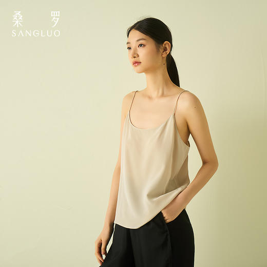 可机洗桑罗吊带衫打底上衣简约百搭白领必备 商品图1