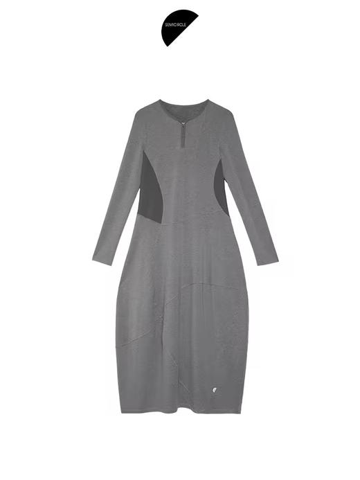 半圆/D24402531/垂感针织拼接连衣裙 商品图3