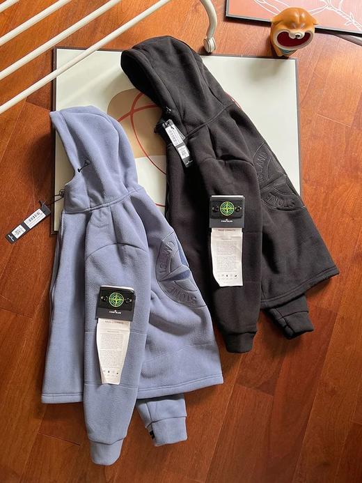 石头岛秋冬加绒加厚摇粒绒连帽外套 商品图2