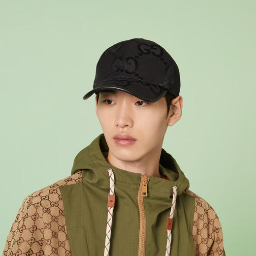 GUCCI 古驰 男士大号超级双G棒球帽 黑色 727562 4HAVS 1060 商品图3